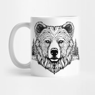 Grizzly Bear Animal Freedom World Wildlife Wonder Vector Graphic Mug